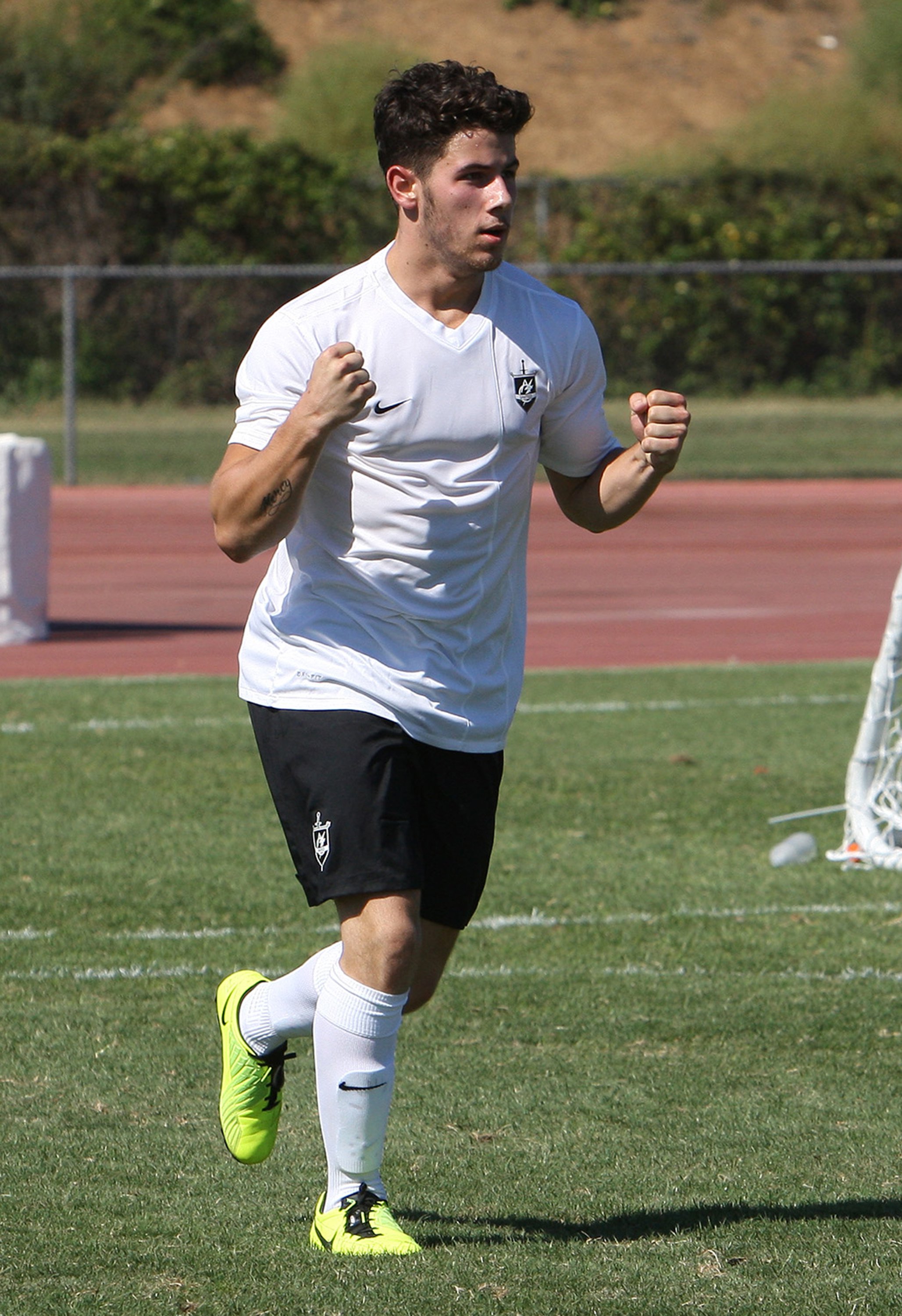 Picture Special Nick Jonas In Football Kit Attitude