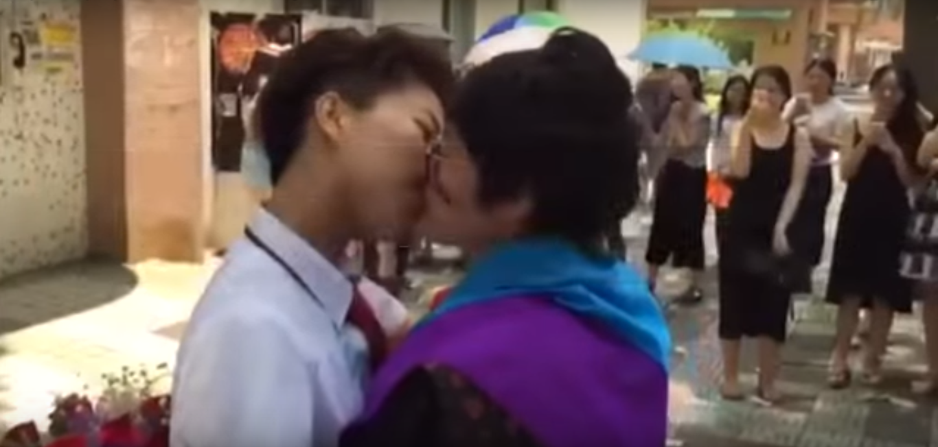 Www Chineshe Schel Sex - Chinese same-sex couple face the consequences of their public proposal video  - Attitude