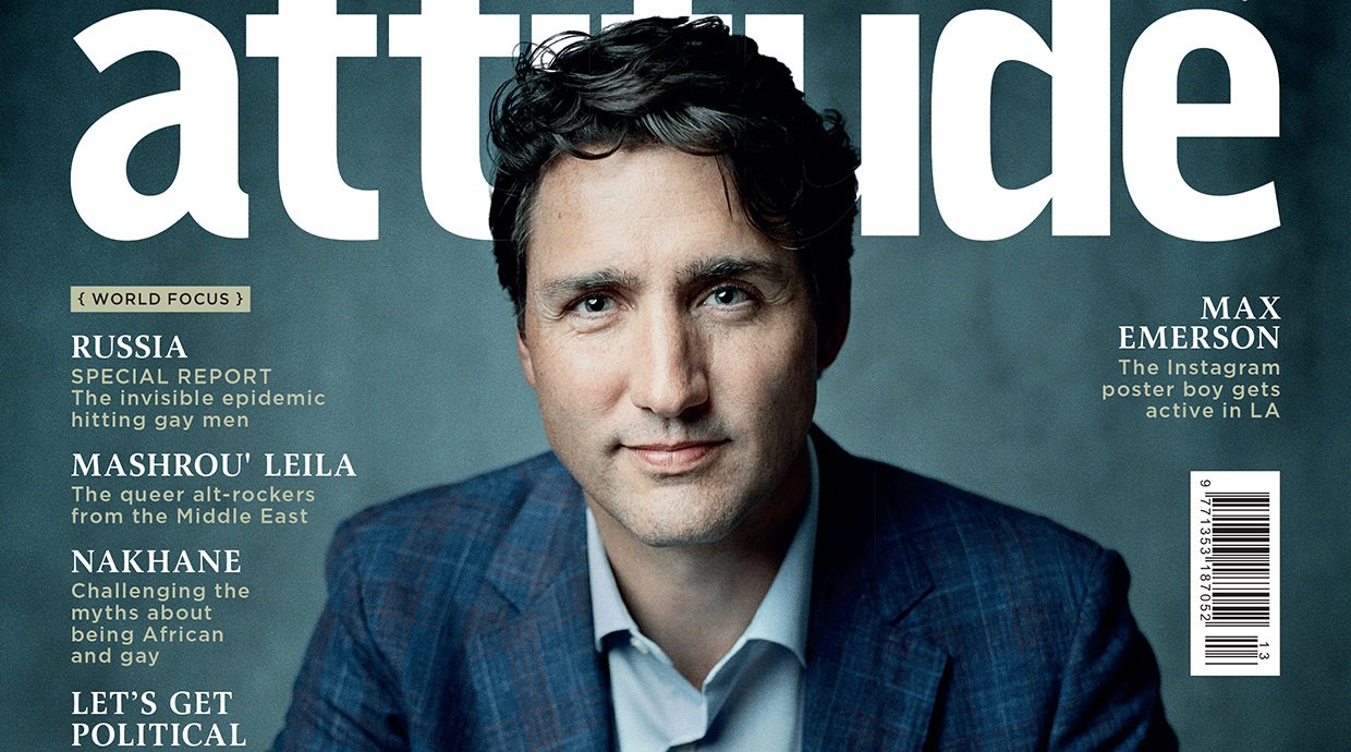 World Exclusive Justin Trudeau Makes History On The Cover Of Attitude Attitude