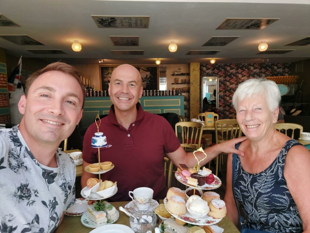 Tony Agostini with William and his mum