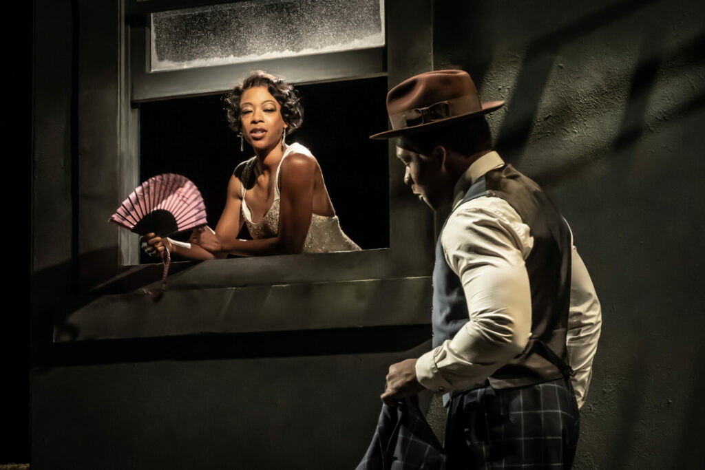 Samira Wiley (Angel) and Osy Ikhile (Leland) in Blues for an Alabama Sky