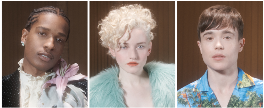 Elliott Page, Julia Garner and A$AP Rocky appear in luxurious new Gucci ad  - AS USA