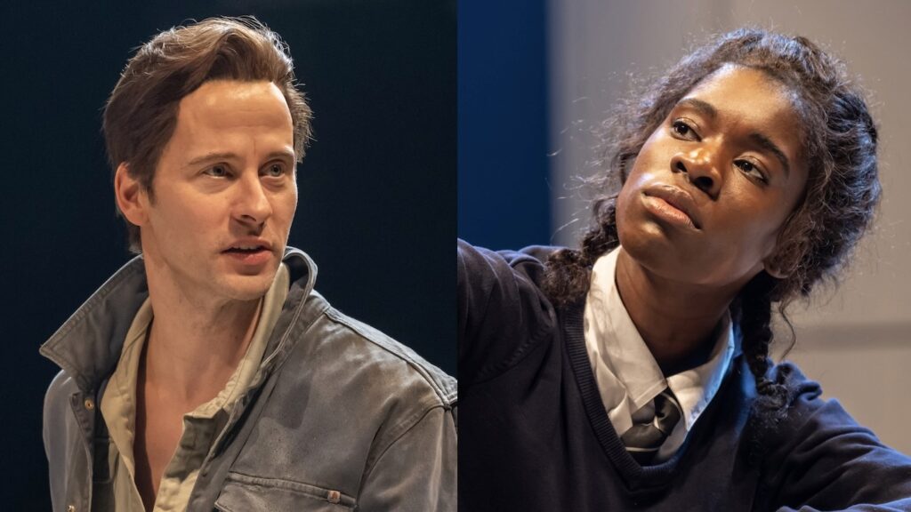 Robert Lonsdale (Harry) and Faith Omole (Joy) in Standing at the Sky’s Edge.