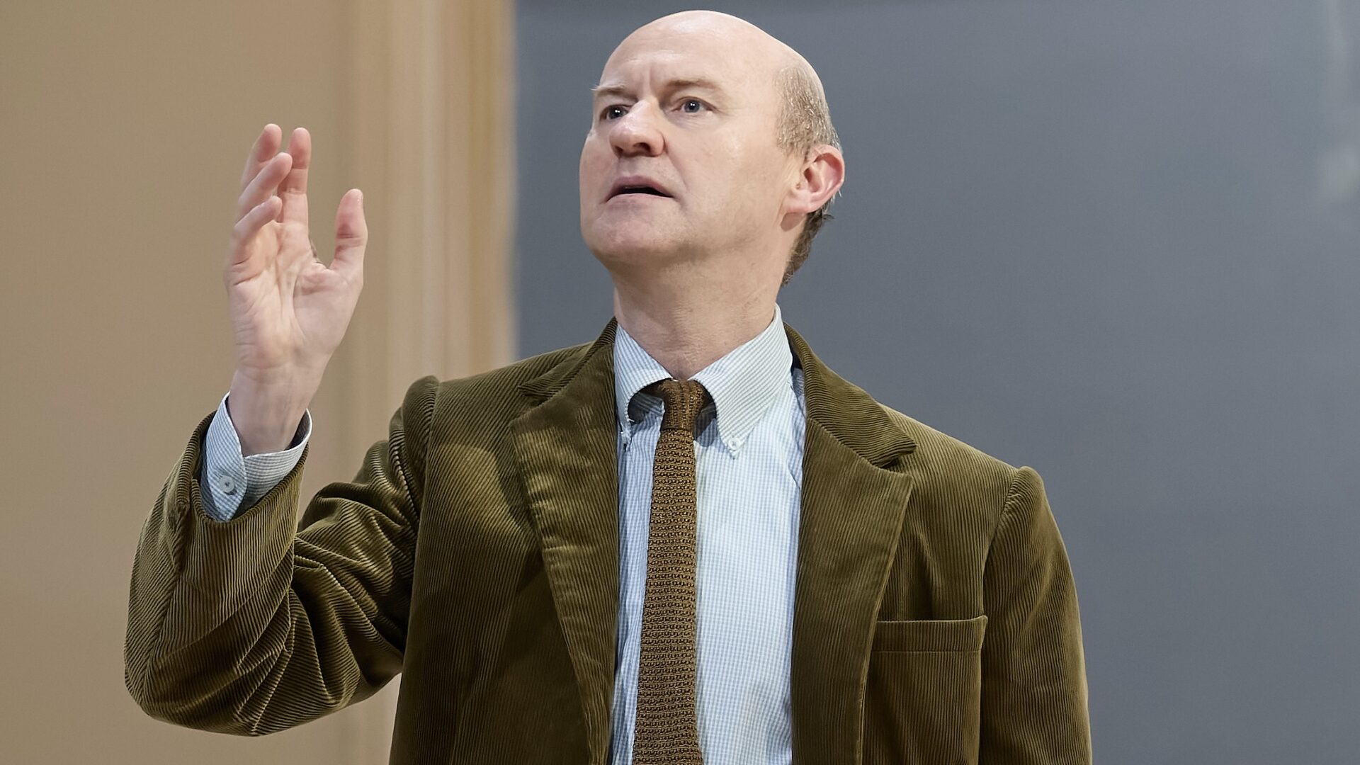 Mark Gatiss (Sir John Gielgud) in The Motive and the Cue at the National Theatre.