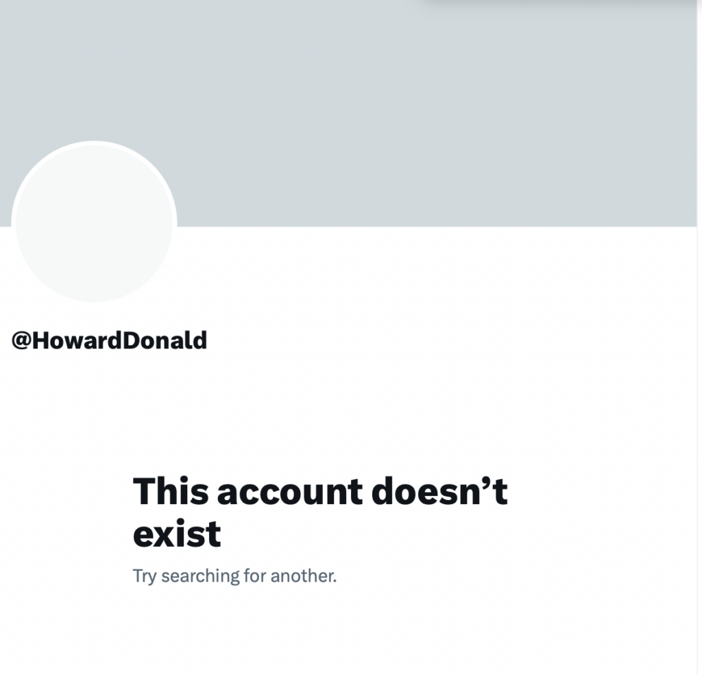 Howard Donald's Twitter profile