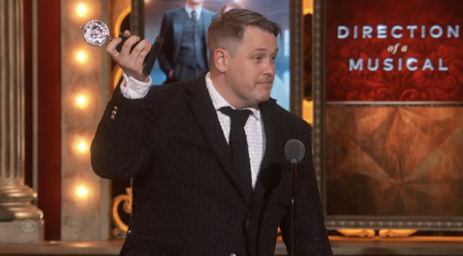 Tonys What was censored from winner Michael Arden's speech?