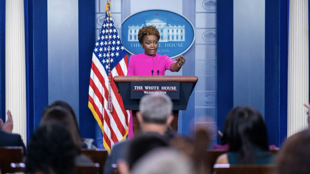 Karine Jean-Pierre holds a press briefing