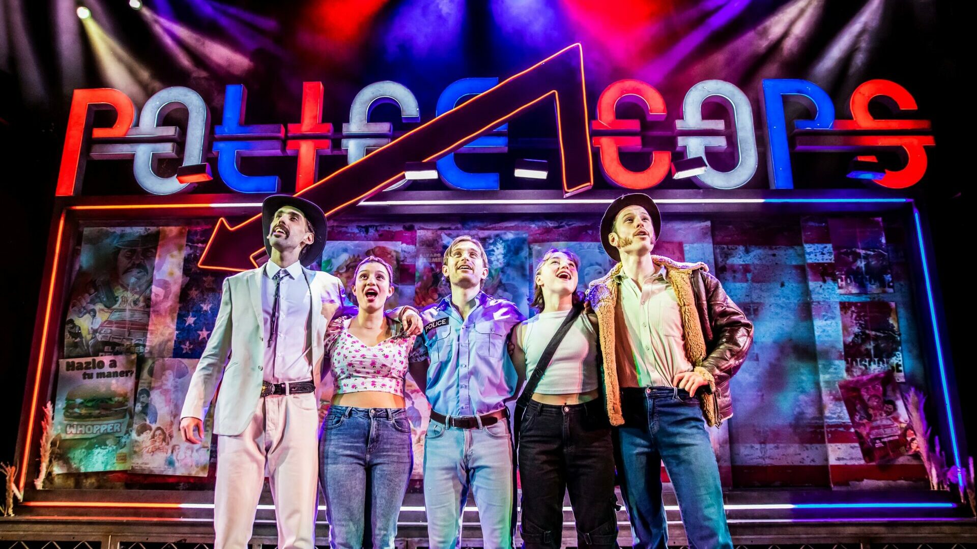 Police Cops musical cast onstage