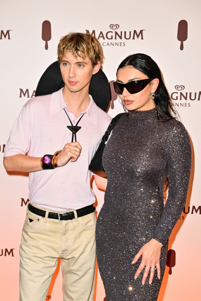 Troye Sivan and Charli XCX arrive at the Magnum Wherever Pleasure Takes You party in Cannes