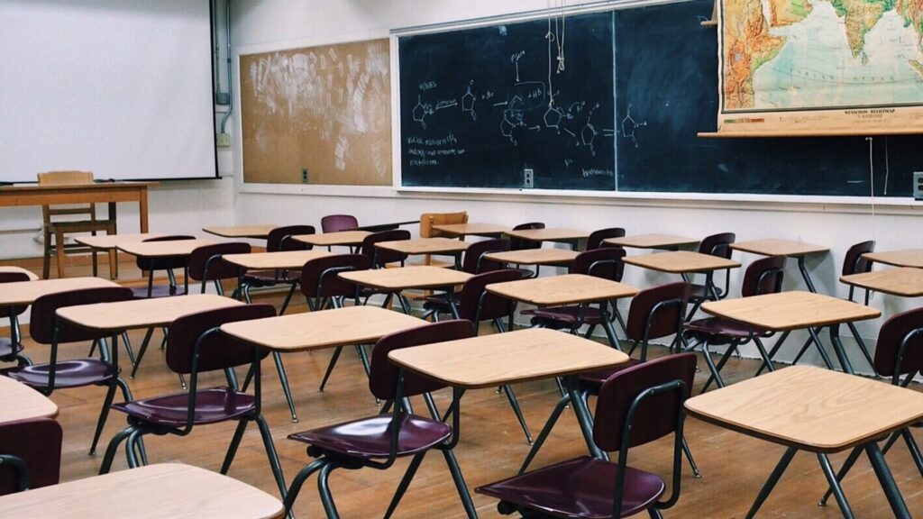 An empty classroom