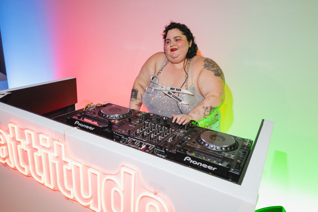 Barbara Butch on the DJ decks