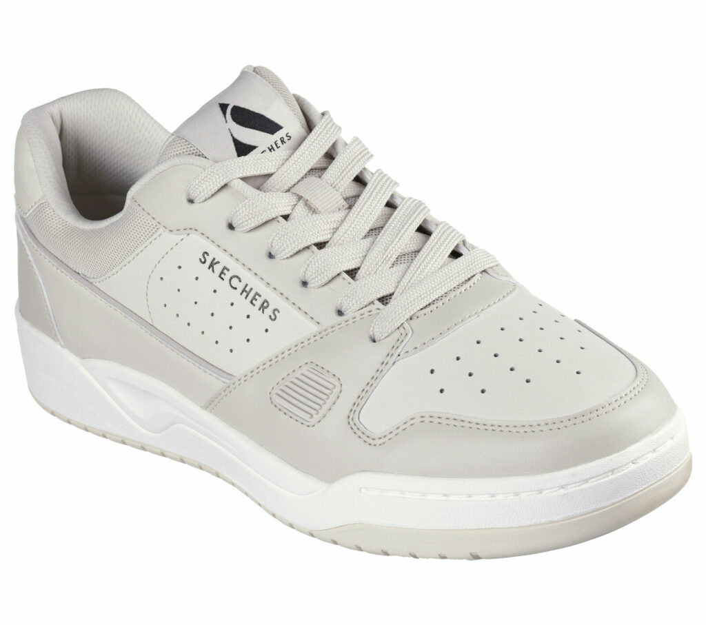 Beige Skechers trainers