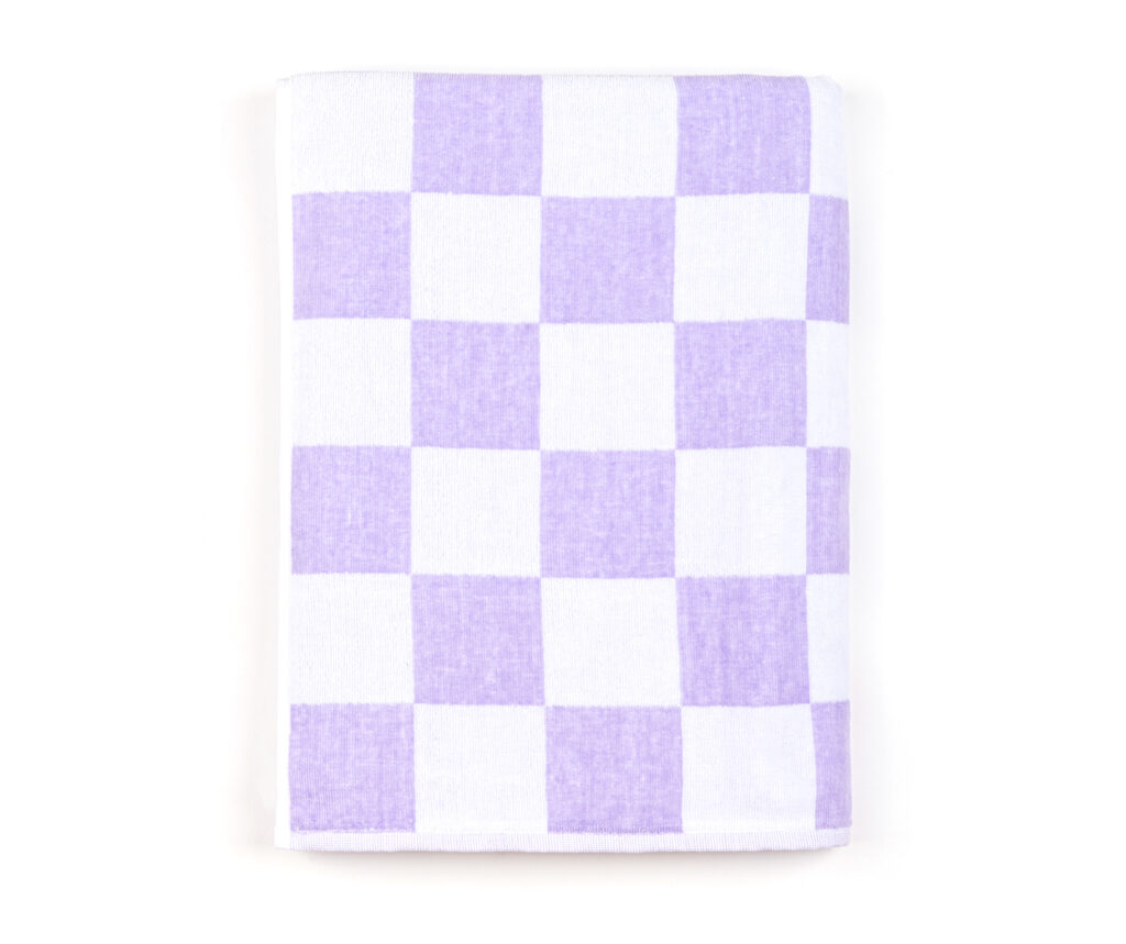 Purple check towel