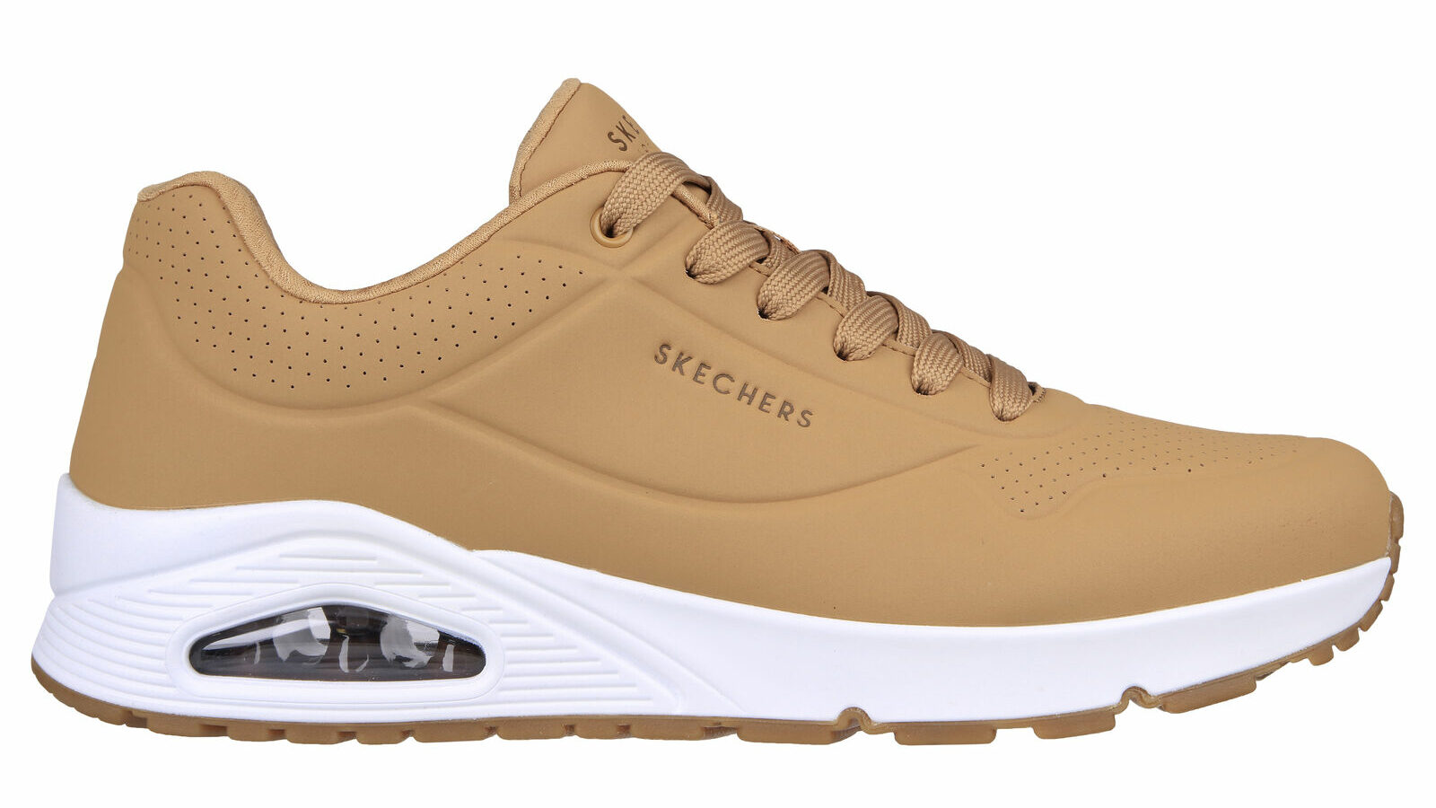 Pair of tan Skechers trainers