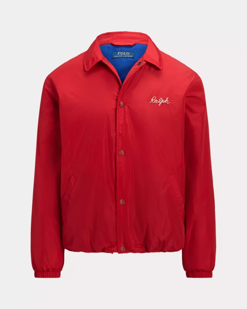 A red jacket saying Ralph on the front