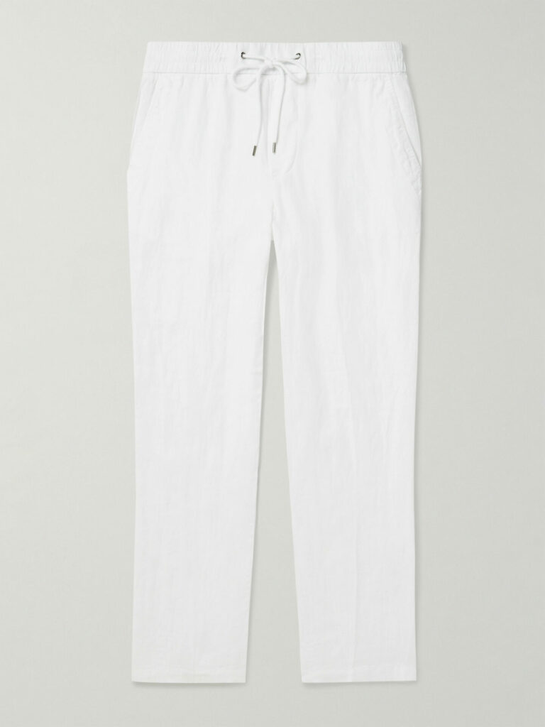 White linen trousers