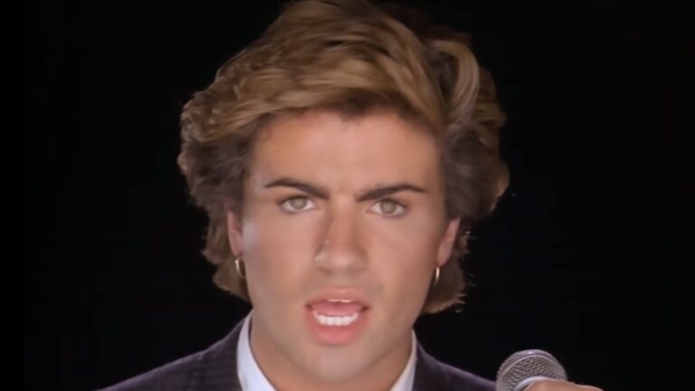 George Michael in the music video for 'Careless Whisper'