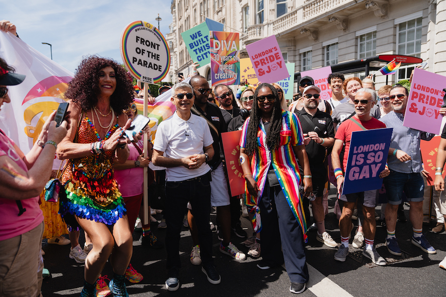 London Mayor Sadiq Khan at this year's Pride In London (Image: Robbie Dee Photography)