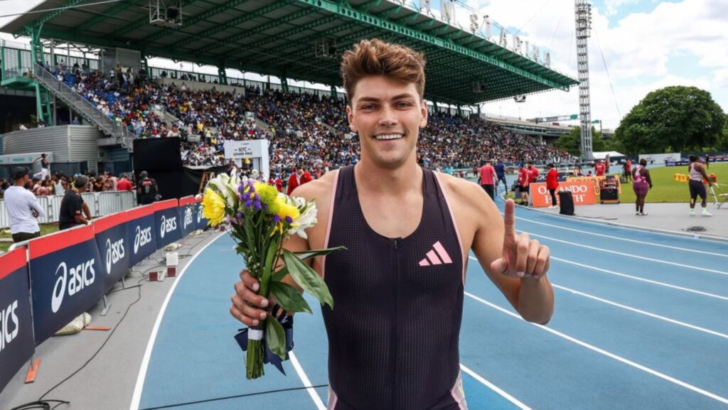 Trey Cunningham standing on a track