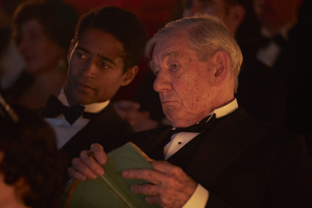Alfred Enoch and Sir Ian McKellen in The Critic
