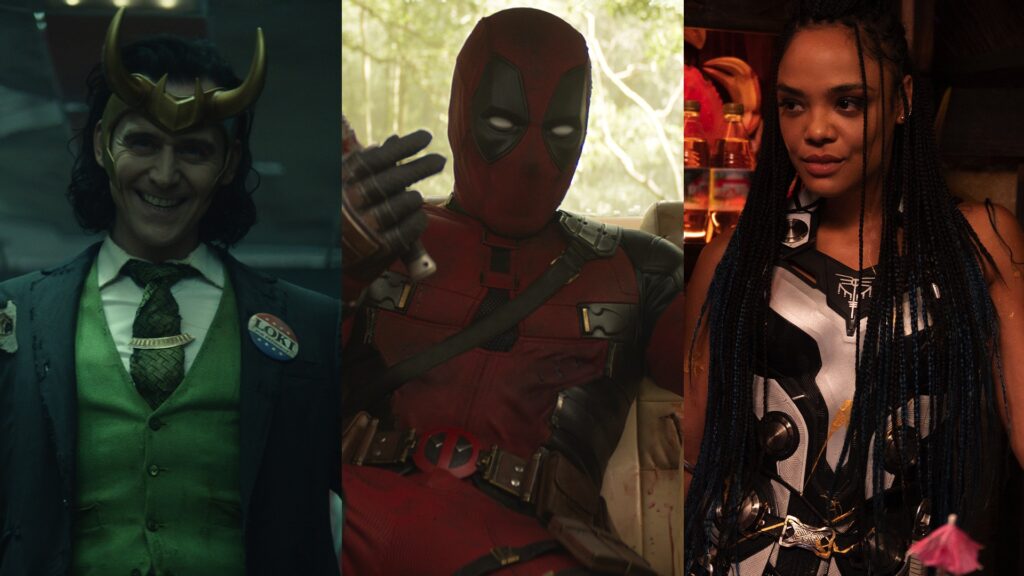 Loki, Deadpool, and Valkyrie