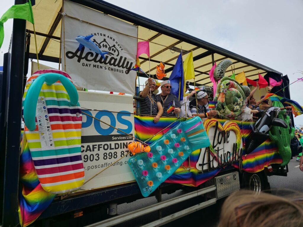 People in the Brighton Pride 2024 parade