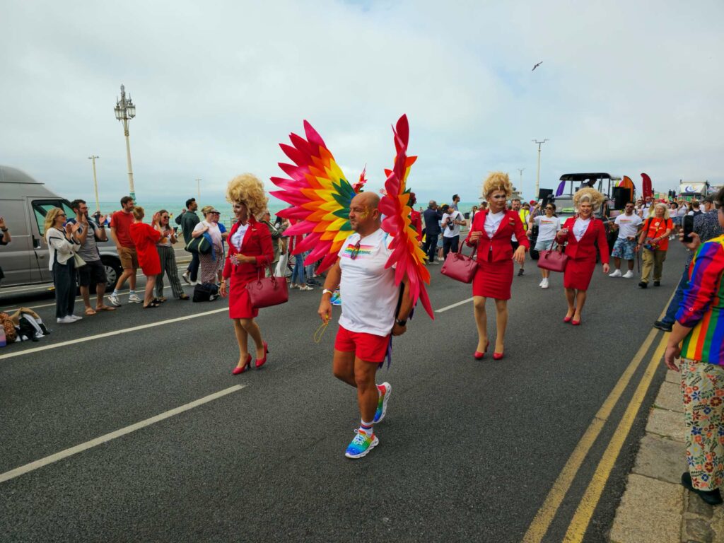 People in the Brighton Pride 2024 parade