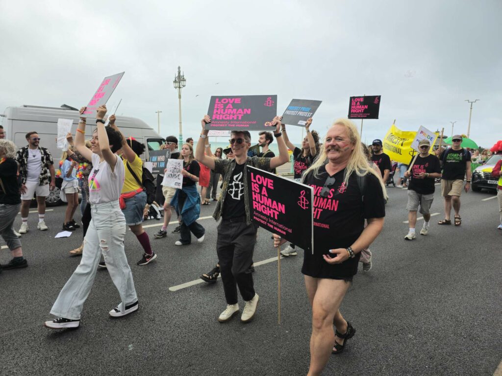 People in the Brighton Pride 2024 parade