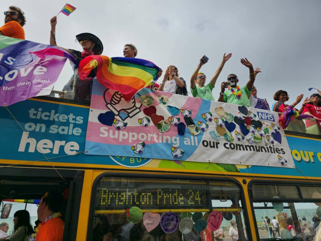 People in the Brighton Pride 2024 parade