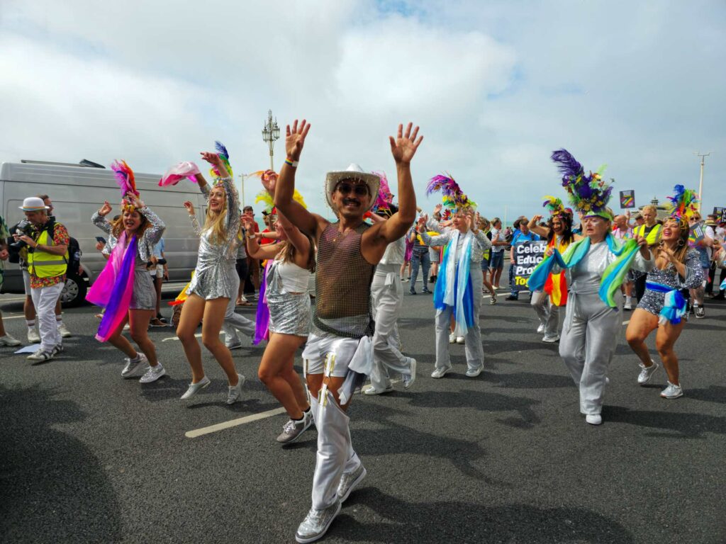 People in the Brighton Pride 2024 parade