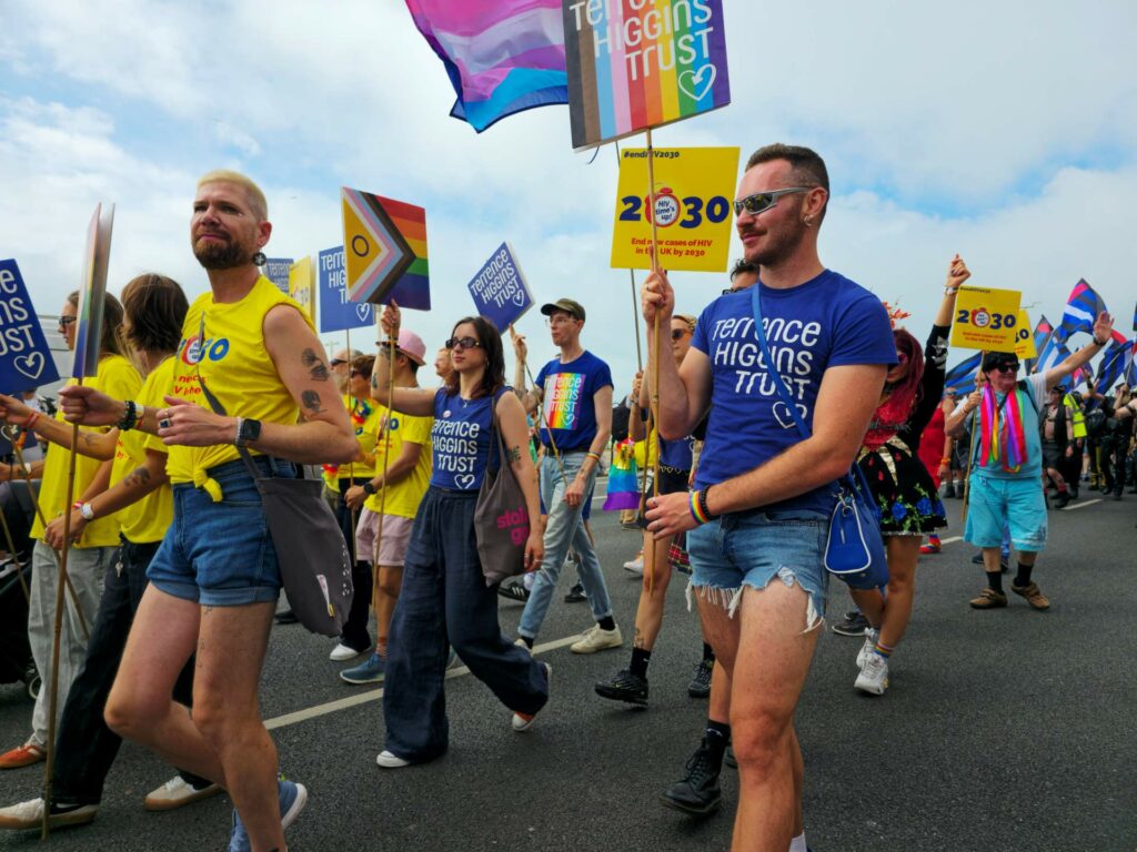 People in the Brighton Pride 2024 parade