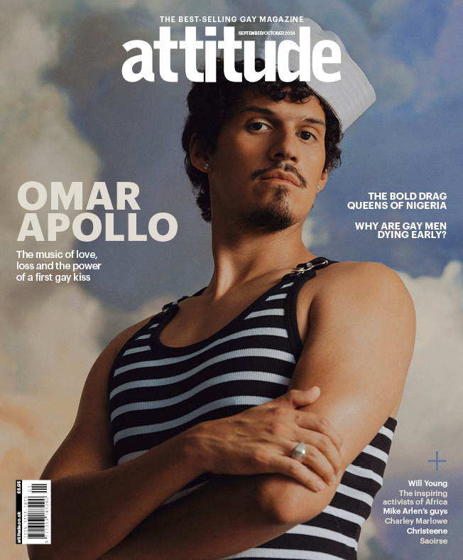 Omar Apollo on the cover of Attitude magazine