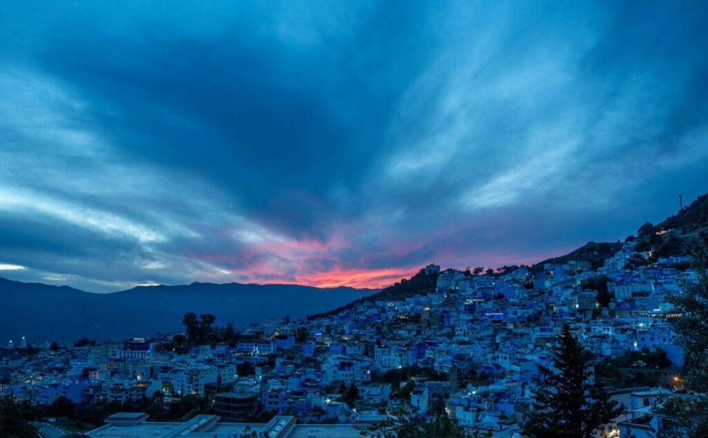 Chefchaouen at sunset