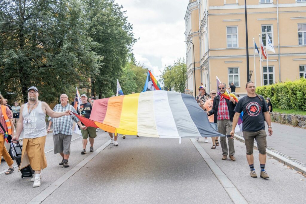 Tallinn Bearty marching in Tartu Pride