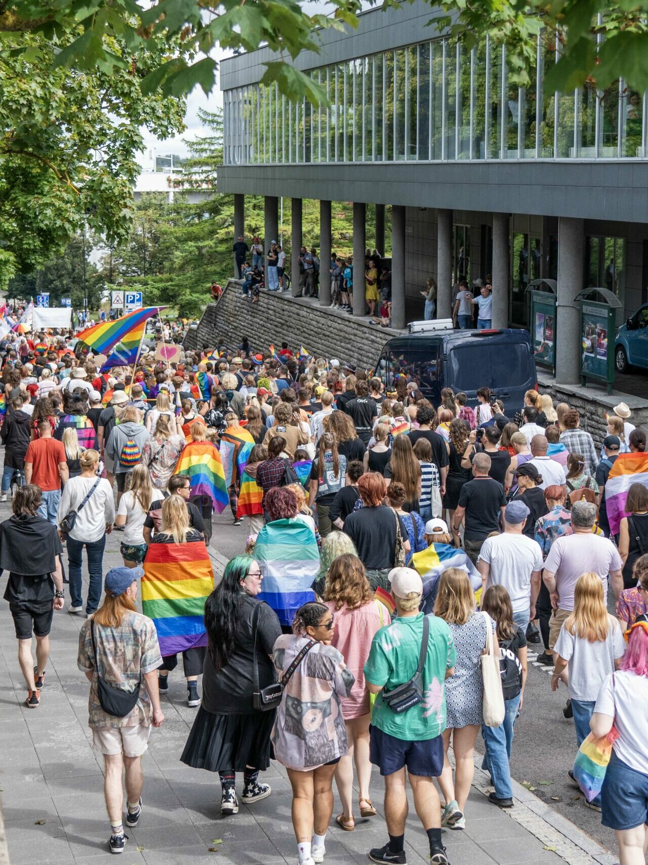 Marchers in Tartu Pride 