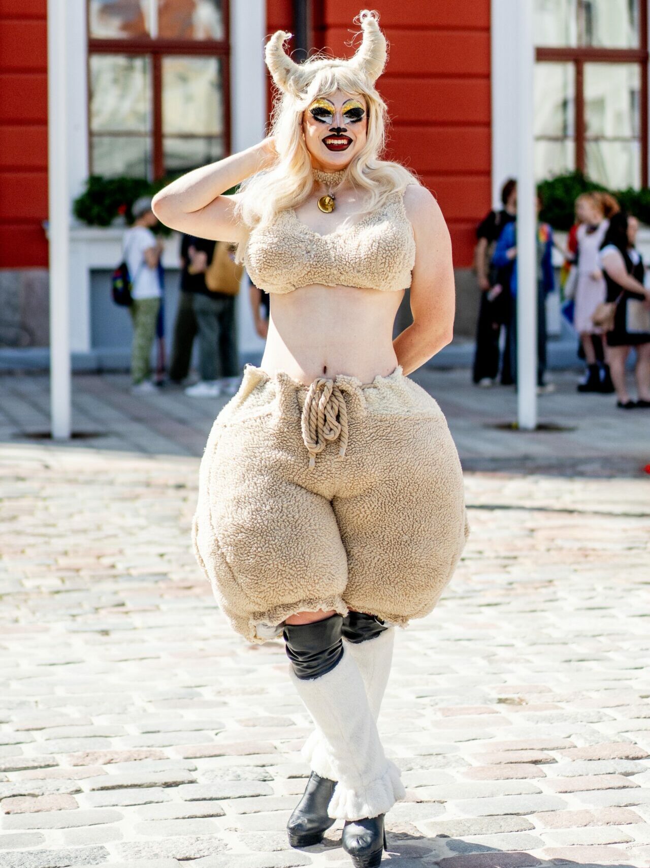 Drag queen Labia Koidula at Tartu Pride