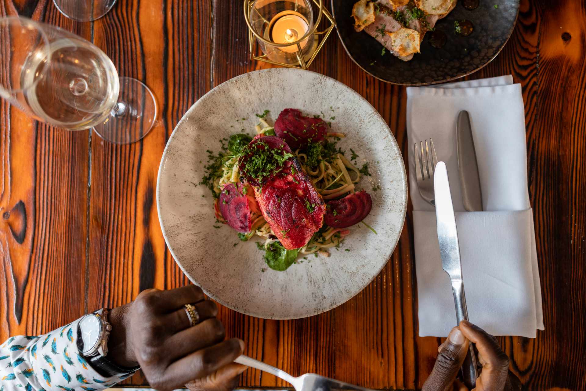 View of a plate of food