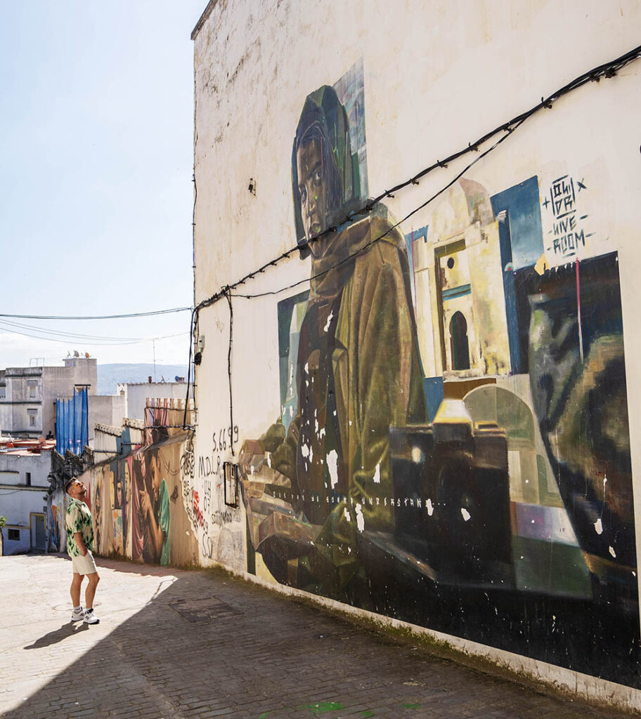 Mural on a wall in Tangier