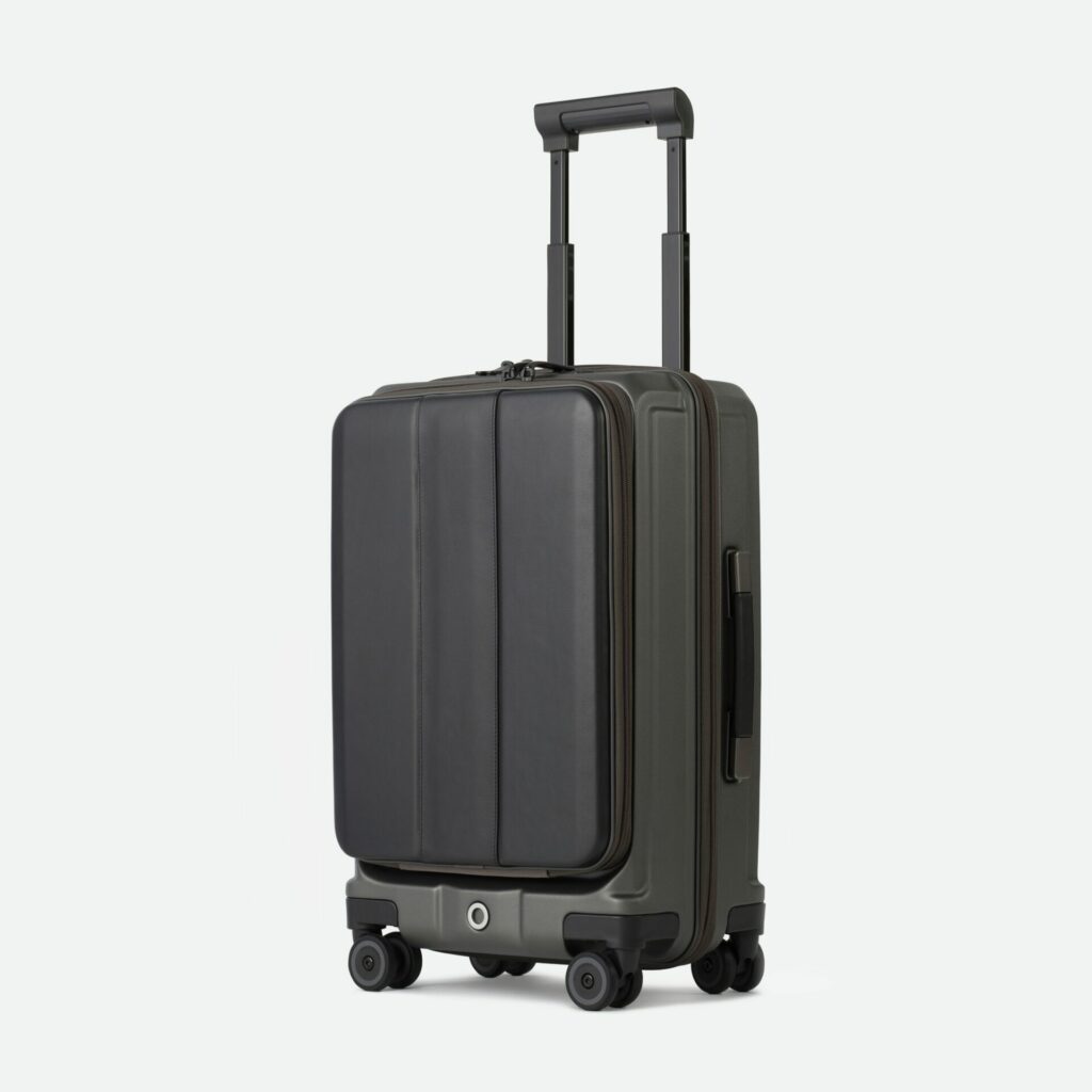 A black suitcase