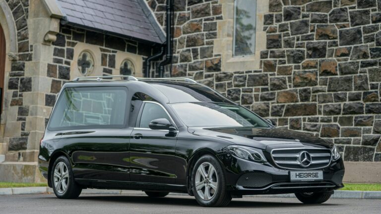 A Mercedes hearse