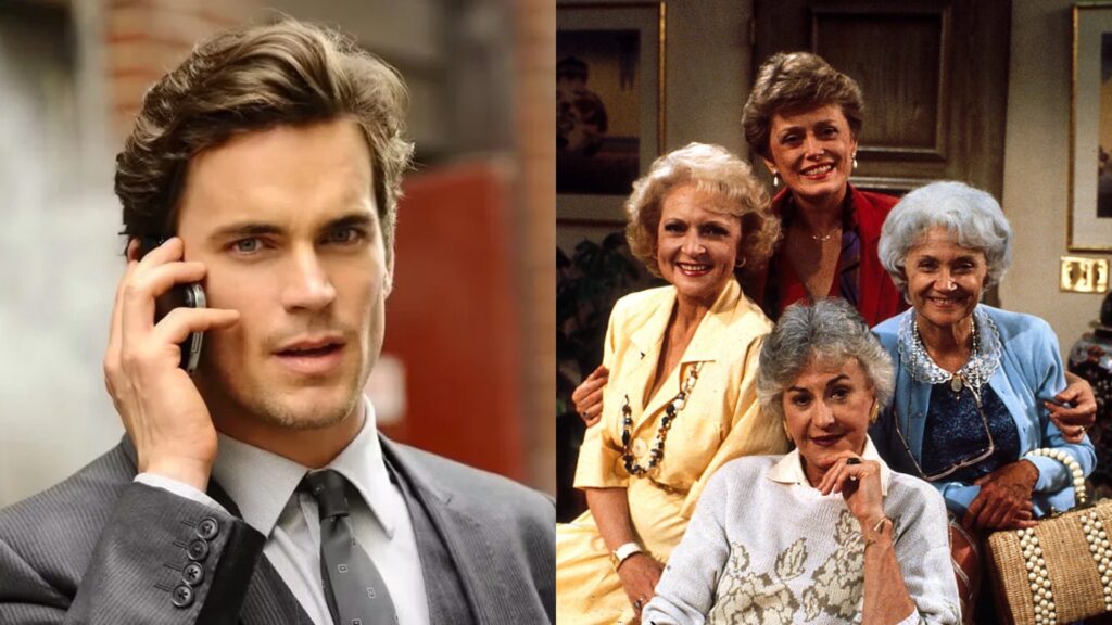 Matt Bomer in The White Collar, and the cast of The Golden Girls