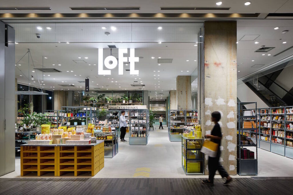 View inside the Ginza Loft shopping mall