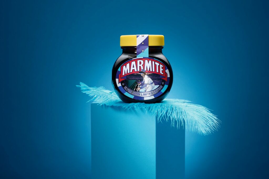 A jar of Marmite on a plynth