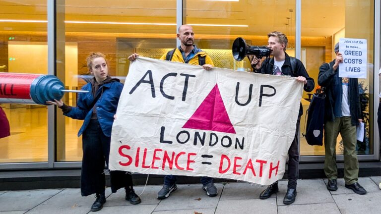 ACT UP London Protest