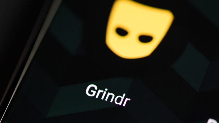 Grindr app on smartphone