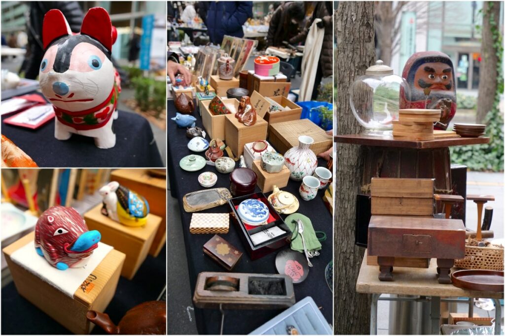 Composite of images from the Oedo antique market