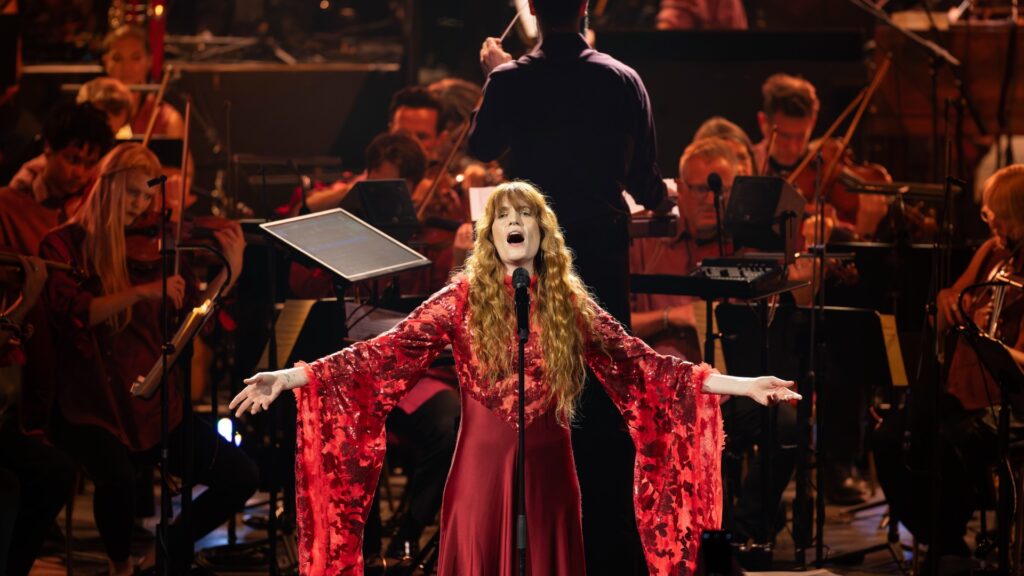 Florence on stage at BBC Proms last night (Image: BBC Proms)