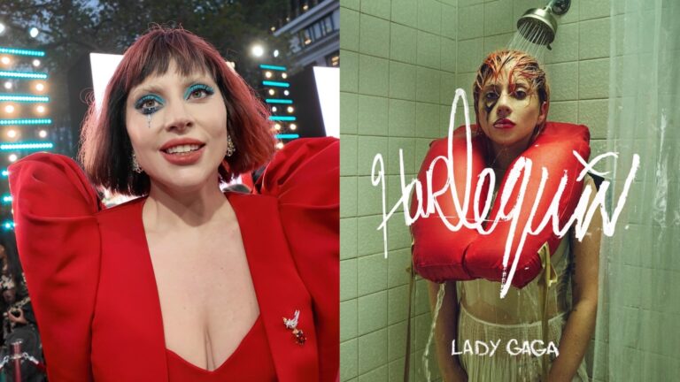 Gaga speaking too Attitude tonight, and on the cover of Harlequin (Images: Attitude/Interscope)