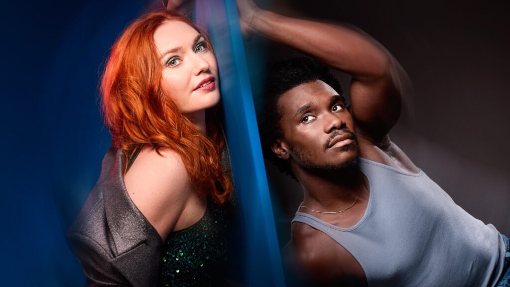 Eleanor Tomlinson and Michael Ahomka-Lindsay in a press shot for Reverberation