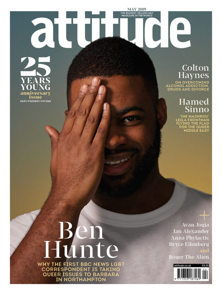 Ben Hunte on the cover of Attitude magazine